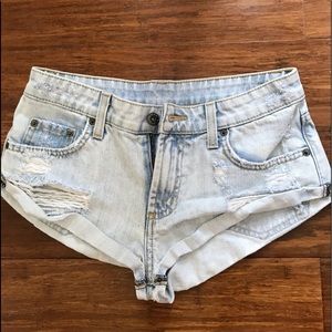 CARMAR Light Wash Denim Shorts